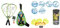 Speedminton® Junior Set – Original Speed Badminton/Crossminton Kinder Set inkl. 2 Fun Speeder®, Tasche Night Speeder - 3er Pack leuchtende Speed Badminton/Crossminton Bälle