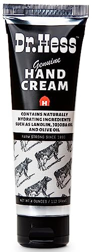 Dr Hess Genuine Hand Cream Naturally Hydrating Ingredients Lanolin Jojoba Oil Olive Oil Vitamin E Bees Wax, 4 Fl Ounce (00274)
