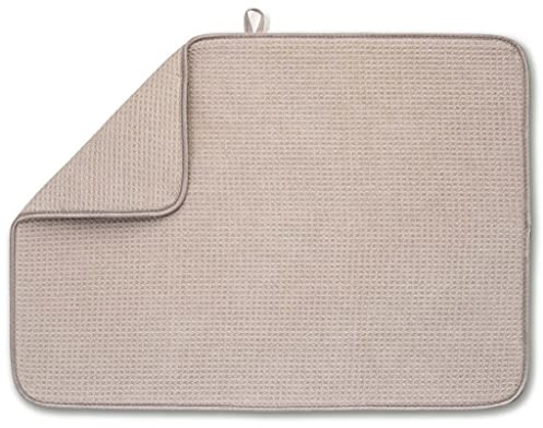 Bellemain XXL Dish Mat 24 x 17 (Largest MAT) Microfiber Dish Drying Mat, Super Absorbent by (Ivory)