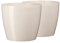 Tymar Blumentopf, 2er-Pack, Pflanzentopf aus Kunststoff, Moderne, Runde Form (Creme, ø 30 cm)