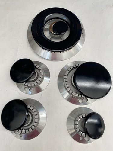 SET 5 FUOCHI COMPATIBILI CON SMEG cod rif. 870650451-882410074 - 882410066 - S5346+B A GAS 1 CORONA GIGANTE 1 GRANDE 2 MEDI UGUALI 1 PICCOLO(superiore garantiti made in italy)