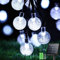 Sunlisky Solar Lichterkette Aussen, 9.5m 50 LED Solar Kristall Kugeln, 8 Modi Lichterkette Außen Solar, Wasserdicht IP65 Solarlichterkette Außen Wetterfest Für Pavillon, Garten, Balkon, Terrasse,Goove