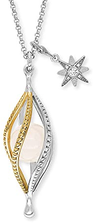 Engelsrufer Damen-Kette 925er Silber, Farbstein Rosenquarz 32022694