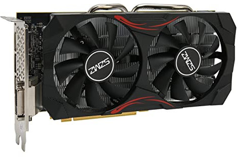 RX 580 8G GDDR5 Grafikkarte, Dual Fan 1380MHz 8000MHz 256 Bit Gaming Grafikkarten, Unterstützt DVI DP HDMI Port