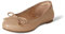 Amazon Essentials Women's Billie Ballet Flats, Beige, 2 UK