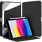 VAGHVEO Rotating Custodia per iPad 9a / 8a / 7a Generazione 10.2 Pollici con Portapenna, iPad Air 3a 2019 10.5 / iPad Pro 10.5 Custodie a Libro a 360 Gradi di Rotante + PC Trasparente Cover, Nero