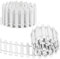 Aolso 2Pack Miniature Garden Kit Wooden Fence Dollhouse DIY, Mini Garden Furniture Gnome Fence, White 90 x 5 cm