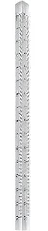 YANGLY Transparentes dreieckiges Prisma-Lineal, Architektenmaßstab, 0–15 cm, gerades Lineal, ideal für Lehrer, Studenten, Architekten