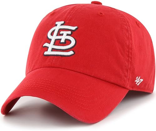 47 MLB Baseballkappe, Team-Farbe, Primär-Logo, Franchise, Unisex, Erwachsene, St Louis Cardinals, Rot, M