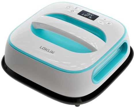 LOKLiK Easy Heat Press Bleu Presse Chauffante Compacte Thermocollante Impression Textile