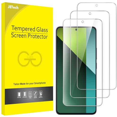 JETech Protector de Pantalla para Xiaomi Redmi Note 13 Pro 5G, Cristal Vidrio Templado 9H, Anti-Arañazos, HD Transparente, 3 Paquetes