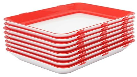 Aufschnittdosen Stapelbar 8er-Set Frischhaltedosen Lebensmittelkonservierung Tablett für Fleisch, Wurst und Käse Aufschnit