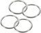 PATIKIL 2,4 Zoll nahtlose O-Ringe aus Metall, 4er-Pack O-Ringe aus Edelstahl 304, schwere, massive, runde Ringe für Makramee, Heimwerkerarbeiten, Hardware, Gürtel, Hundeleine, 6 x 60 mm