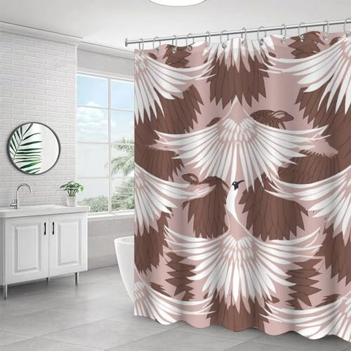 Yelolyio Shower Curtain for Bathroom, Blush Pink Tassel Blush Shower Curtain Set with Hooks, Decorative Bath Curtain for Home Decor, Polyester Waterproof Fabric, 60 X 72