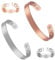 2Pcs Lymphdrainage Magnet Armband Damen Copper Mag Prostate Therapy Ring Magnetarmband Damen Magnetarmband Gesundheit Magnetschmuck Damen Öffnung Verstellbarer mit 2 Magnetringe Damen（Silber+Roségold）