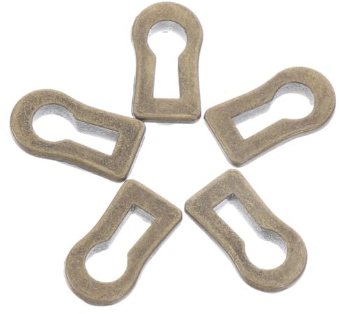 ETHZZLE 10pcs Antique Keyhole Cover Metal Escutcheon Plate Keyhole Protector for Dresser Cabinet Door Zinc Alloy Material