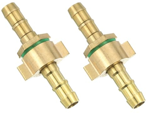 QUARKZMAN 8,5mm Schlauchverbinder Messing Doppelnippel Kupplung, 2 Stück Schlauchverbinder Benzinschlauch Schlaucharmaturen Gartenschlauch zum Verbinden von Wasserschläuchen