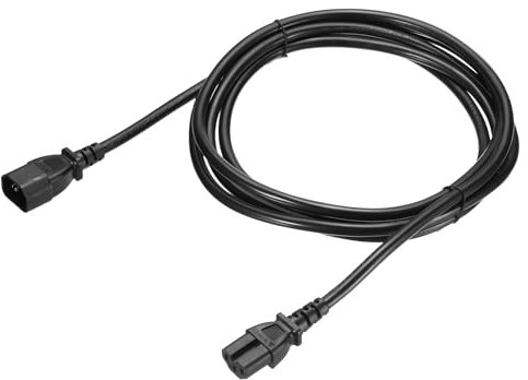 DMiotech 10 ft IEC 60320 C14 to IEC 60320 C15 Power Cord, 250V 10A C14 to C15 Power Extension Cable for PC, Monitor, Power Supplies, Black