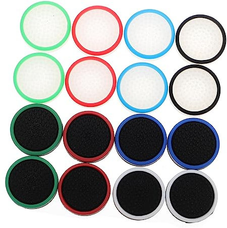 DIYEAH 16 PCS Joystick Grip Cover Non Slip Protective Silicone Caps for Eye Catching Design Durable Gaming Accessories for Enhanced Performance