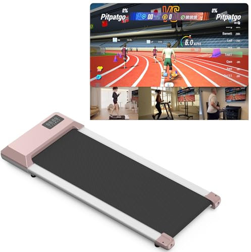 Superun Raceable Tapis de Marche Adapté aux Équipements de Haut Technologique, Tapis de Course avec Cours de Formation, Tapis Roulant avec Multi-Runner Races, APP Contrôle