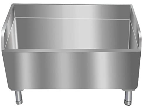 SdaryWare Lavello da Pavimento in Acciaio Inox con Scarico, lavello per impieghi gravosi per Cucina, Ristorante, attività Commerciale, Garage, scantinati,80cm