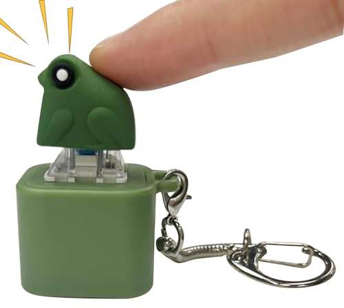 Clicker Fidget Suono Luce, Design Rana, Portachiavi, Sensoriale, Ornamento