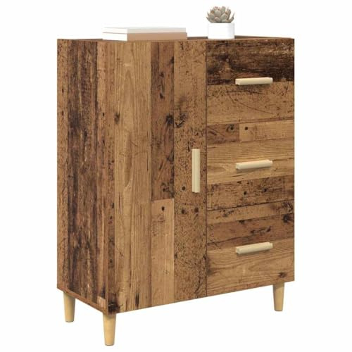 vidaXL Sideboard Old wood 34 x 69.5 x 90 cm Engineered wood, Living Room, Modern Storage Unit, Rectangular Cabinet, Multi-Purpose Organizer, Streamlined Sideboard for Home Decor