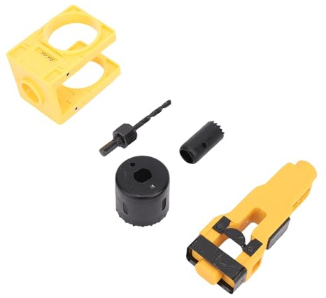 Cocoarm Door Latch Mortise Tool, Yellow ABS Construction with Precision Drill Bit for 1-3/8 Inch and 1-3/4 Inch Thick Wooden Doors