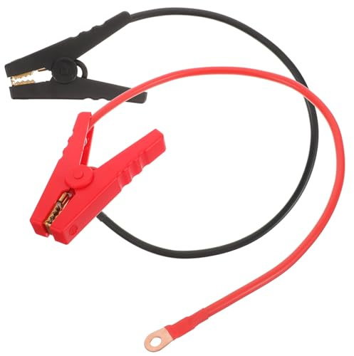 YARNOW Câbles de Démarrage pour Clôtures Électriques Agricoles 2 Pcs 05 M avec Pinces 100A Cuivre Pur 8 Mm² Connexion Inverseur pour Ferme et Bétail