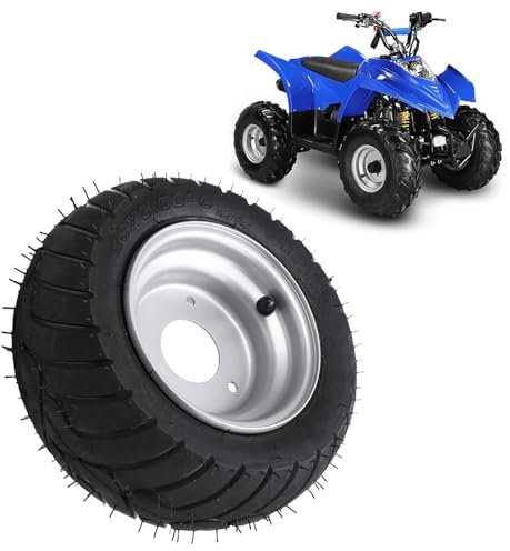 Tonysa 13x5.00-6 6 Zoll Anti-Rutsch-Gokart-Reifen mit Felge für ATV Quad Off Road, Langlebige ATV-Reifen für Golfwagen, Passend für Mini-Fahrradmäher