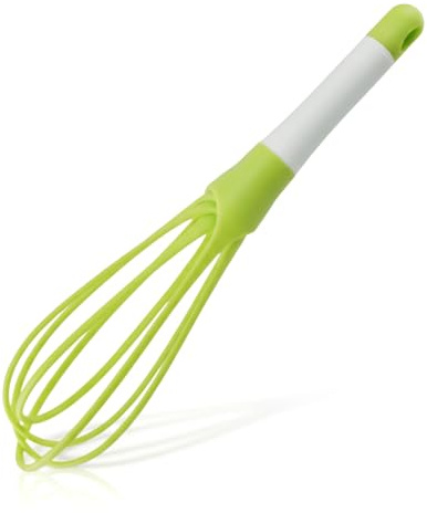 Lotsdonxia 2-in-1 Twist Whisk, Flat & Balloon Egg Beater, Non-Stick Food Grade Plastic for Kitchen Mixing & Baking