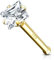 Tapsi´s Coolbodyart® Nasenpiercing-s Gelb-Gold Stecker 14 Karat Echtgold 0,8-mm Piercing-s Nase Zirkonia Set Nasen-Ring Nostril Nasenflügel Schmuck