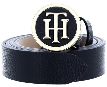 Tommy Hilfiger TH ROUND BUCKLE BELT 3.0 Gürtel Damen, Schwarz (Black), 75