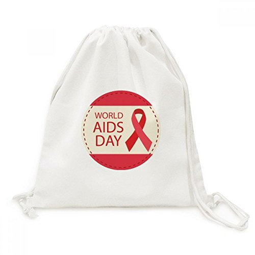DIYthinker Welt-AIDS-Tag 1. Dezember Red Ribbon HIV Canvas-Rucksack Reisen Shopping Bags