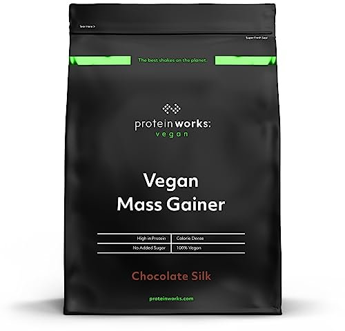 Protein Works - Vegan Mass Gainer | 100% Plant Based | High Calorie Protein Powder | Vegan Weight Gainer Blend | 16 Shakes | Chocolate Silk | 2kg