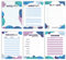 Papierdrachen 6 Notizblöcke für Termine, Wochenplaner, to do Liste, Einkaufslisten und mehr - Tagesplaner und Wochenplaner Abstrakt bunt - Ideal für Schule, Uni und Haushalt - DIN A6