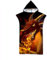 Hooded Poncho, DOTBUY Dinosaurier-Dämon Drucken Mikrofaser Strandtücher Bademantel Poncho mit Kapuzen Strandtuch Badeponcho Duschtuch Sport Handtuch für Schwimmen (75 * 140cm,A)
