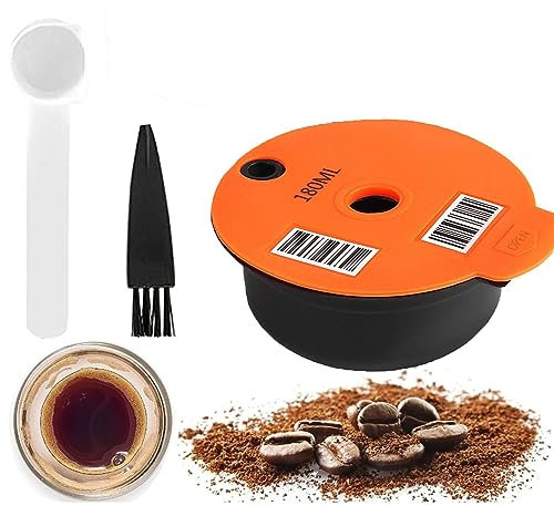Kaffeepads, wiederverwendbarer Kaffeefilter, nachfüllbare Kaffeekapseln für Bosch-s Kompatibel mit Tassimo-Maschinen mit lesbarem Barcode