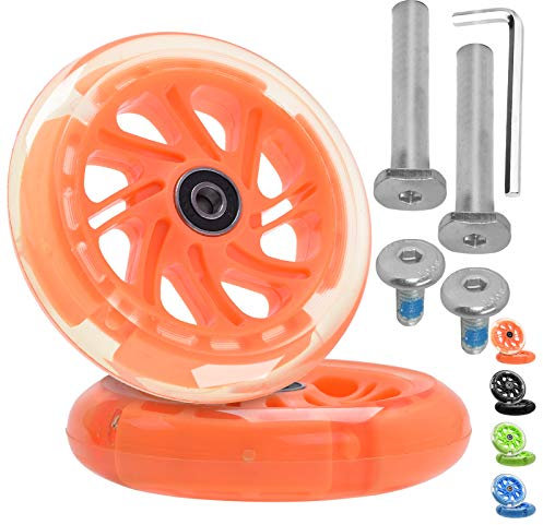 OTFAITP Vorderrad Ersatzteil für Micro Kickboard Maxi Deluxe Faltbar LED/Maxi Deluxe Pro/Maxi Deluxe Eco/Series 3-Rad Scooter