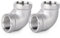 ERGAOBOY 2 Stück 304 Edelstahl 90 Grad Winkelverbinder, 1 x 1 BSP Rohrfittings mit Innengewinde