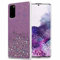Cadorabo Hülle kompatibel mit Samsung Galaxy S20 Rundumschutz TPU Silikon Case Mädchen Glitzer Strass Design Slim Kratzfest Weiche Gummi Bling Schutzhülle für Samsung Galaxy S20 in Lila