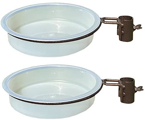 Water Dish & Bird Bath Bracket Double Pack for Metal Bird Feeding Stations