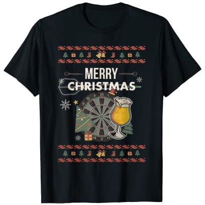 Merry Xmas Ugly Christmas Sweater Design - Weihnachten Dart T-Shirt