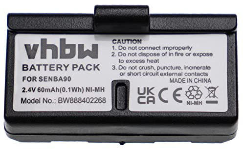 vhbw Akku kompatibel mit Sennheiser Audioport A1, A100A, H100, H200 Wireless Headset Kopfhörer (60mAh, 2,4V, NiMH)