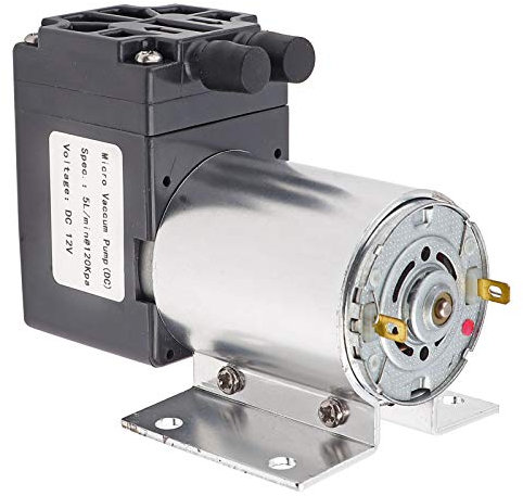 Bomba, DC 12V 5L/min 120kpa Mini Bomba de Vacío Bombeo de Succión de Presión Negativa con Soporte 500mA, Bombas de Vacío