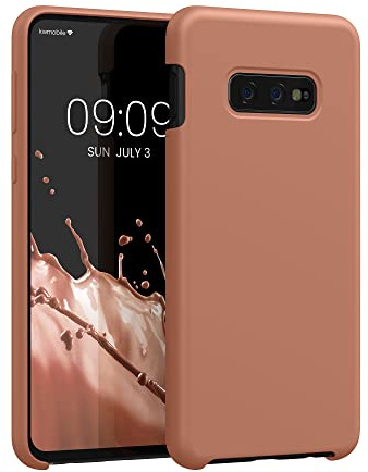 kwmobile Handyhülle für Samsung Galaxy S10e Hülle - Case Silikon - Kabelloses Laden - Schutzhülle Cover in Orange Clay