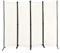 COSTWAY Paravent Intérieur Pliable,Cloison de Séparation avec Charnières Résistantes en Acier, Ecran d’Intimité pour Maison, Bureau, Salle de Bain (220 x 173cm, Blanc)