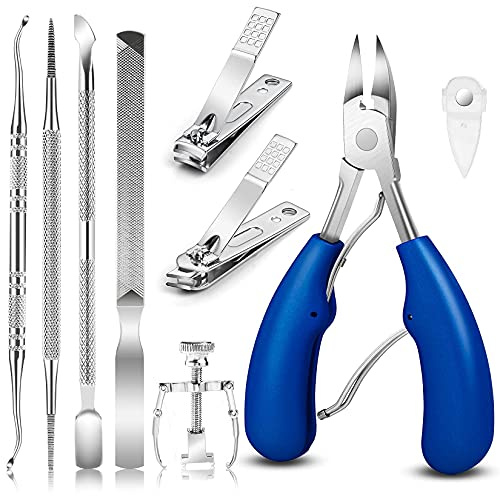 ARTCUT 9 Pcs Ingrown Toenail Tool Kit, Nail Clippers, Toenail Clippers(Blue)