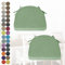 PHUSTJKL 2er Set Stuhlkissen Halbrund Stuhlauflage mit Bändern für Esszimmer, Waschbare rutschfest Sitzkissen mit Reißverschluss für Indoor Zuhause Büro Küche (40x40x38x5cm Grün)