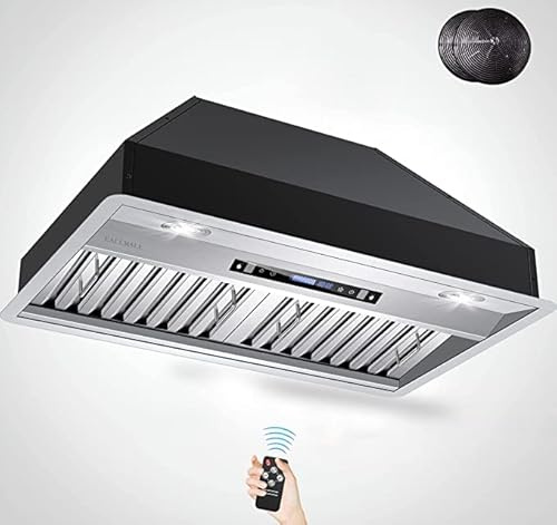 EALLMALL - Cooker Hood 36 Inch 970 CFM with Remote Control Cooker Hood Insert Gesture Detection Cooker Hood Insert with Touch Control Insert